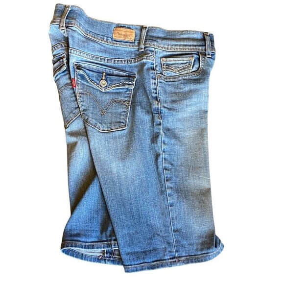 Levi's 515 Bermuda Denim Shorts Women's Sz 4 Blue #27X - Picture 4 of 13